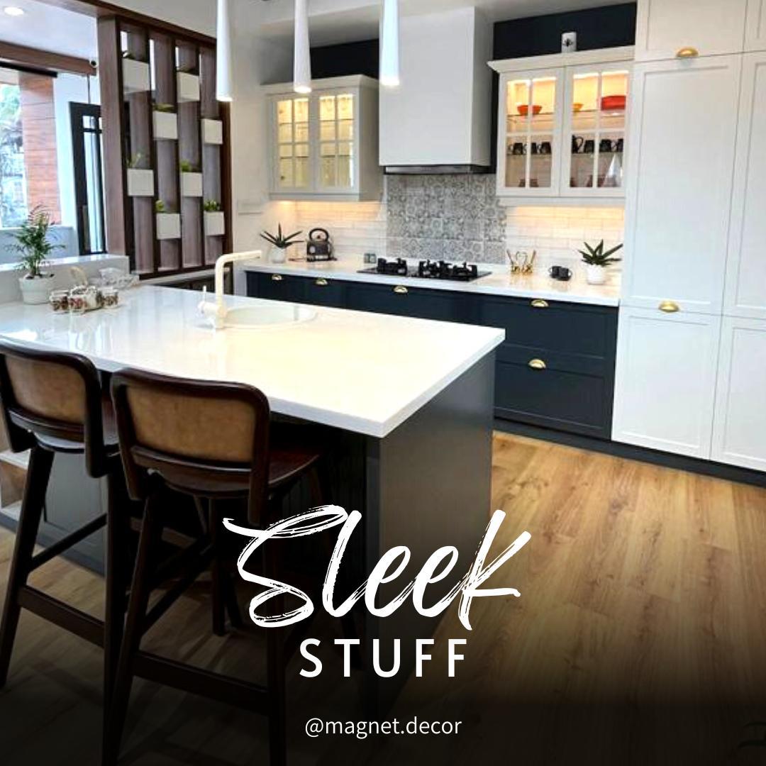Blue Shaker Kitchen — View 2, Kanpur